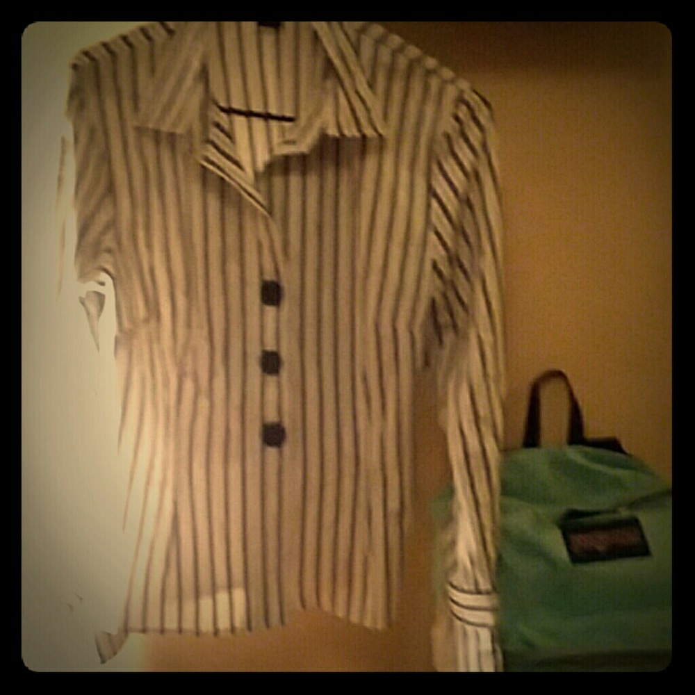 Long sleeve striped blouse